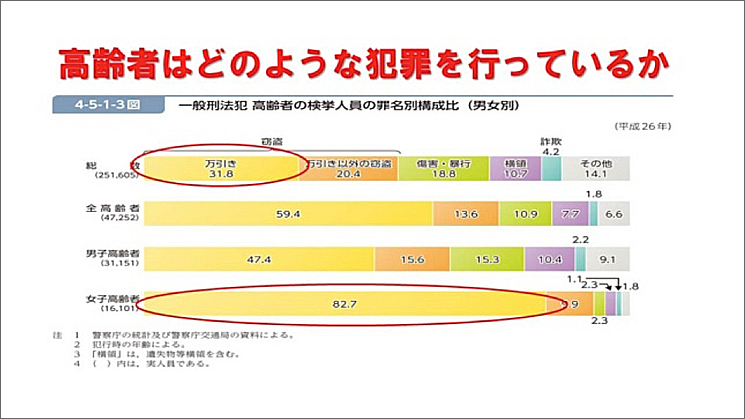 高齢者はどのような犯罪を行なっているか